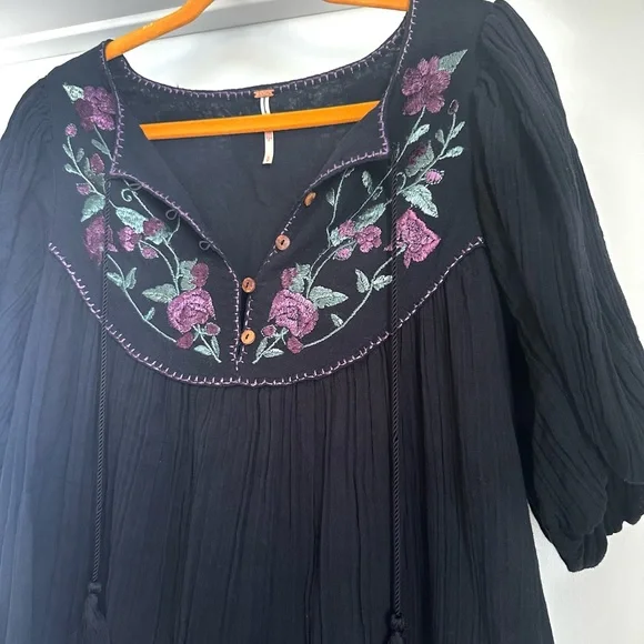 Free People Rosa Linda Embroidered Mini Dress